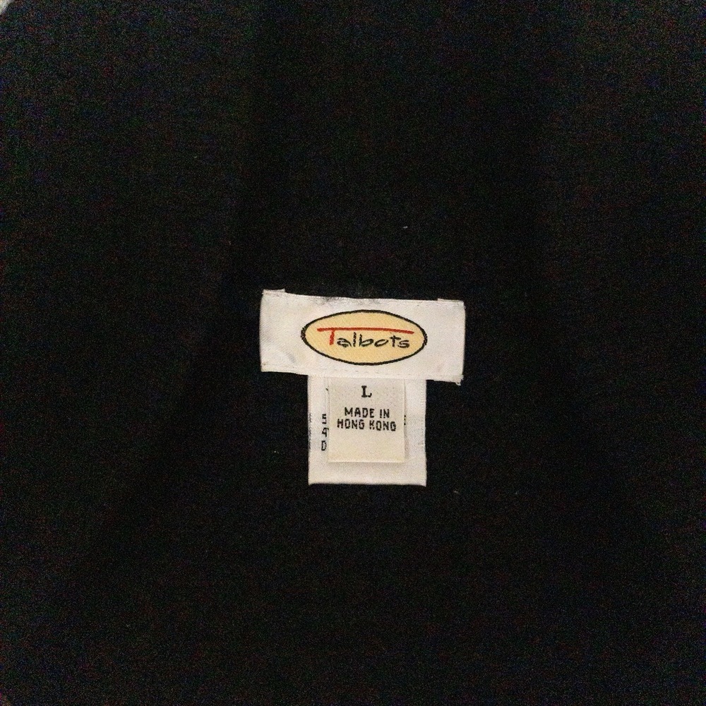Talbots Black Cashmere Silk Blend Pullover Sweater Women's Large - Picture 5 of 11